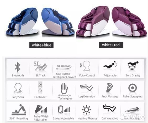 Массажное кресло AXJ синее