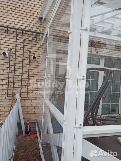 Мягкие окна безрамное остекление террас под ключ