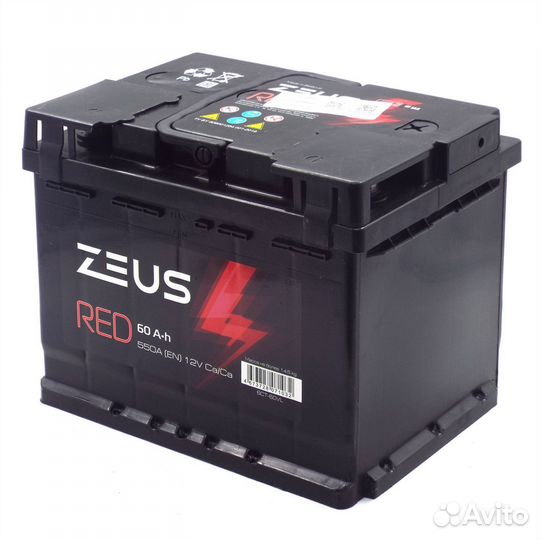 Аккумулятор для авто zeus RED 60 А*ч Volkswagen