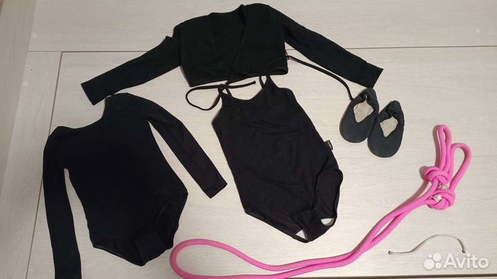 Купальник, балетки и скакалка для балета и танцев