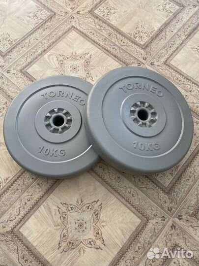 Блины для штанги по 10 кг,цена за пару