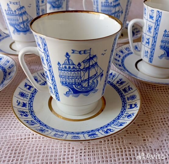 Кофейный сервиз лфз СССР фарфор