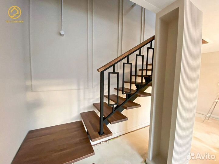 Перила для лестниц / Перила металл, стекло, дерево