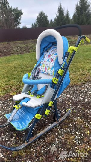 Детские санки коляска nika 7-3