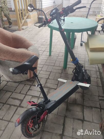 Электросамокат взрослый до 120 кг с сиденьем kugoo