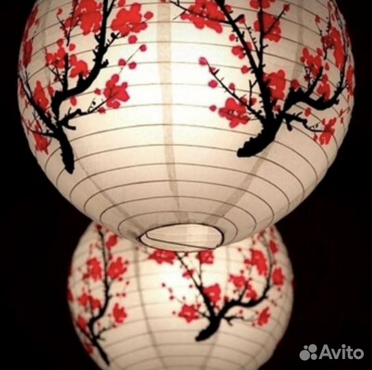 Китайские бумажные фонарики/шарики Декор кафе 40см