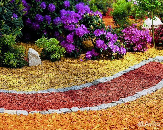 Щепа цветная от производителя, желтая