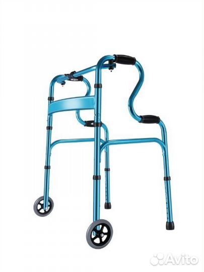 Ходунки двухуровневые с колесиками и сиденьем