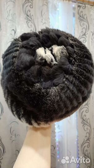 Норковая шапка вязанная