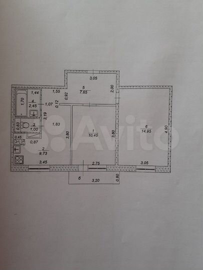 2-к. квартира, 46,2 м², 2/2 эт.