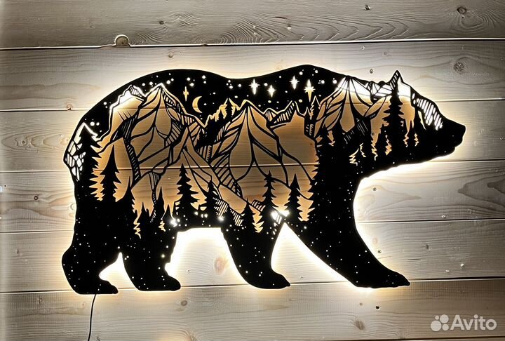 Светильник настенный медведь