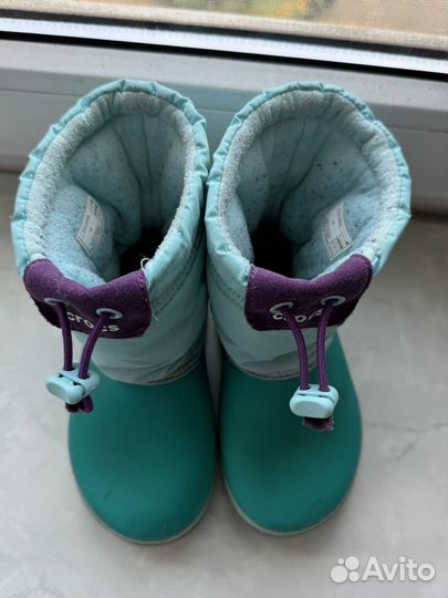 Сапоги резиновые утеплённые Crocs c9