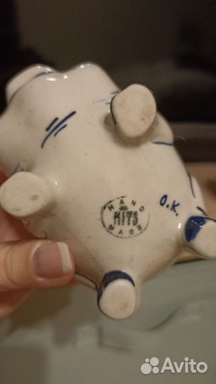 Гжель фигурка хрюшка