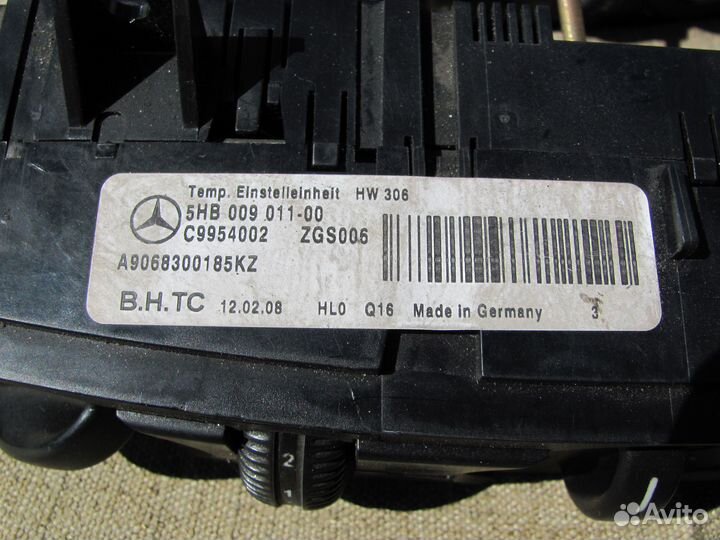 Блок управления отопителя Мерседес Спринтер 906