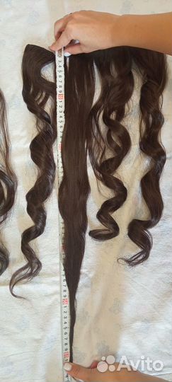 Накладные волосы на клипсах. Шиньон