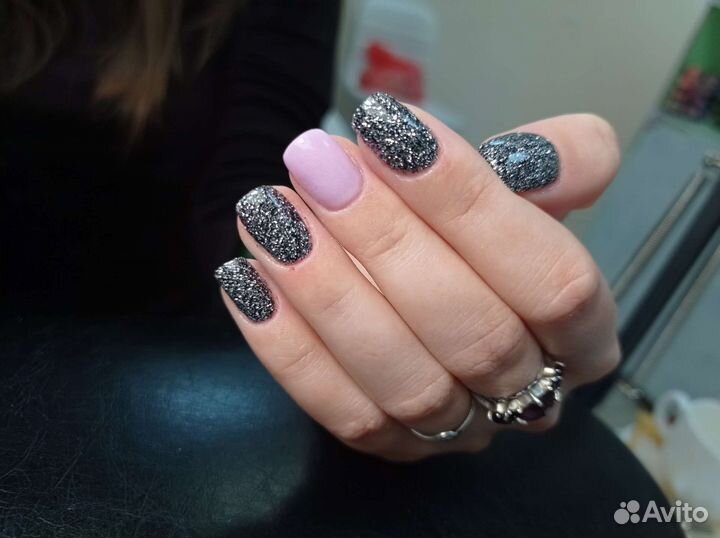 Пудровый маникюр, Дип-система,Титановые ногти