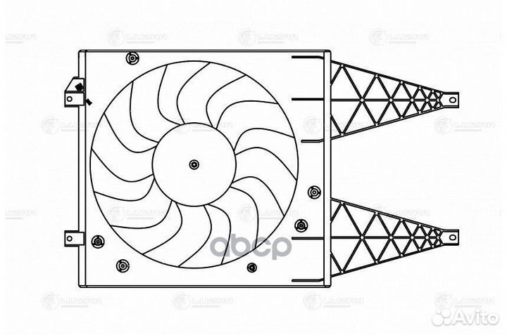 Вентилятор радиатора Skoda Fabia II (07) (с ко