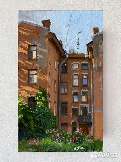 Картина маслом городской пейзаж