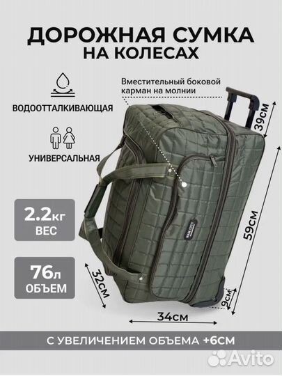Сумка чемодан на колесах