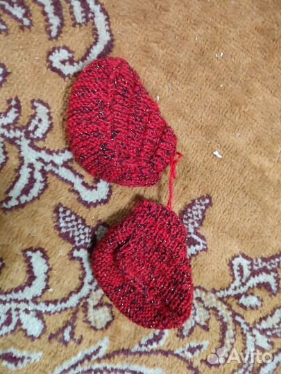 Варежки детские вязанные шерстяные теплые 6-24 мес