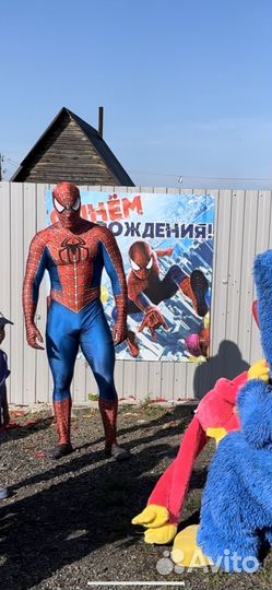 Баннер на день рождения Человек паук