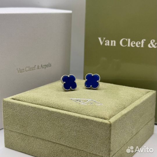 Серьги van cleef(премиум)