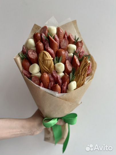 Съедобные колбасные мужские букеты