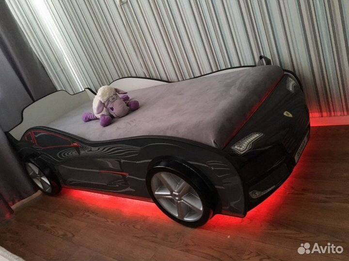 Кровати машинка в наличии с матрасом и доставкой