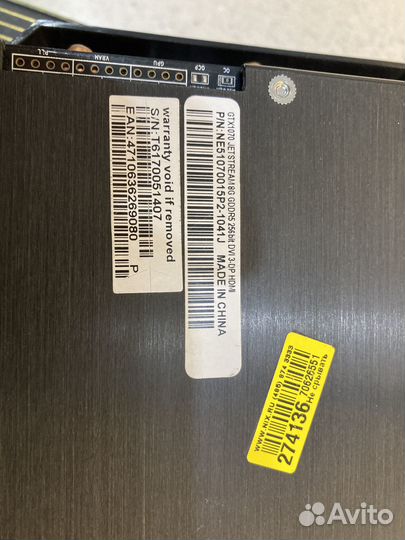 Видеокарта Palit gtx 1070 8gb Jetstream