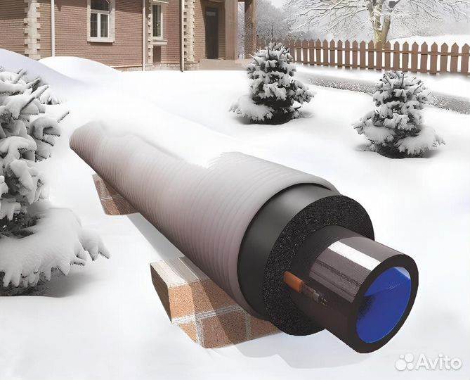 Греющий кабель на трубу 27 метров саморег комплект