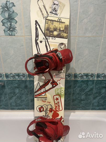 Сноуборд комплект atom, крепления burton