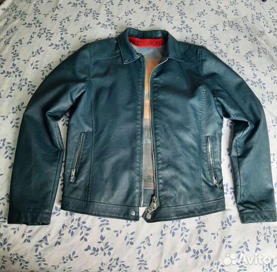Куртка мужская стильная кожзам новые технологии