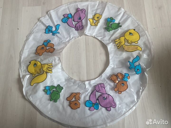 Надувной круг пончик розовый большой и белый