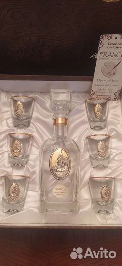 Графин с рюмками Franco с золотым напылением