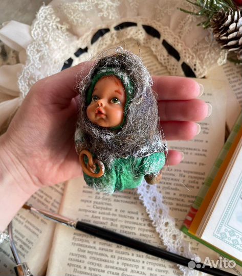 Ватная ёлочная игрушка