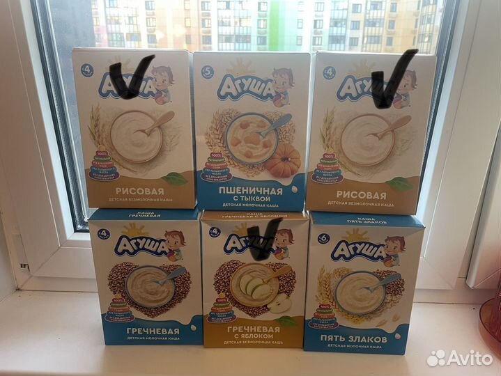Детские каши Агуша