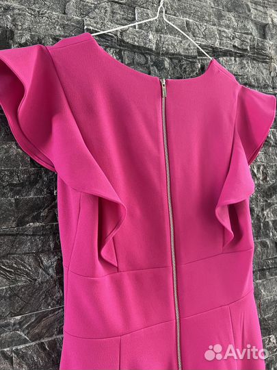 Платье dkny 42-44 фуксия на выпускной коетейльное