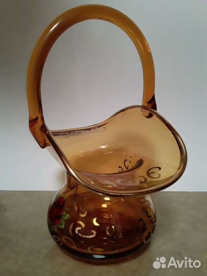 Ваза-конфетница (богем. стекло)