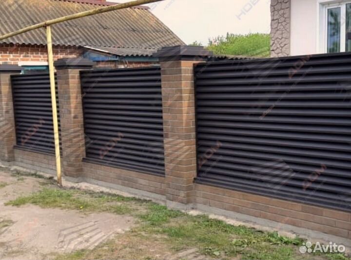 Забор жалюзи из металла
