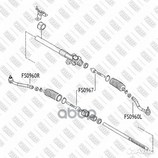 Наконечник рулевой тяги правый прав FS0960R