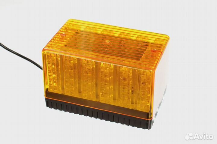 Маяк светодиодный 10-30V (желтый) квадрат