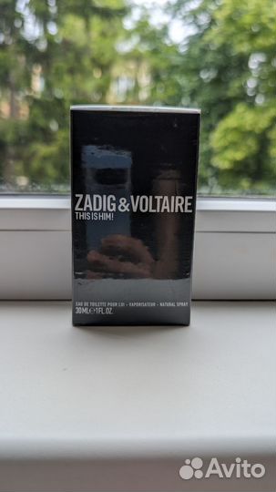 Туалетная вода zadig & voltaire this is him 30ml