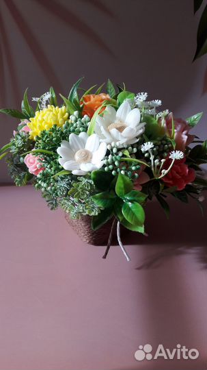 Букет из мыльных цветов. Подарок