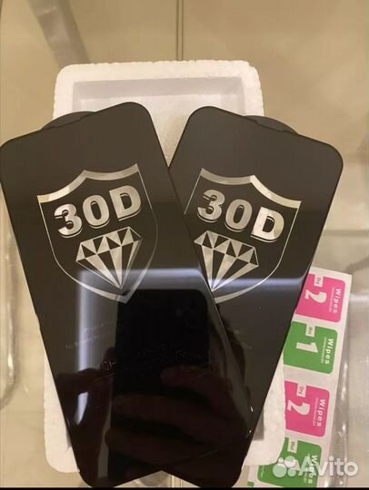 Закалённое стекло для iPhone XS+black