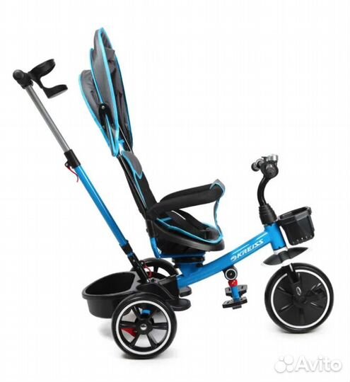 Новый Велосипед трехколесный Kreiss с тентом синий