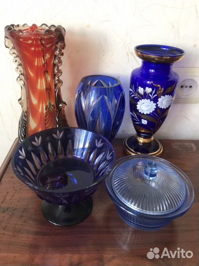 Ваза хрусталь стекло винтаж СССР