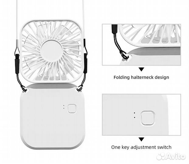 Мини-вентилятор складной с USB дорожный