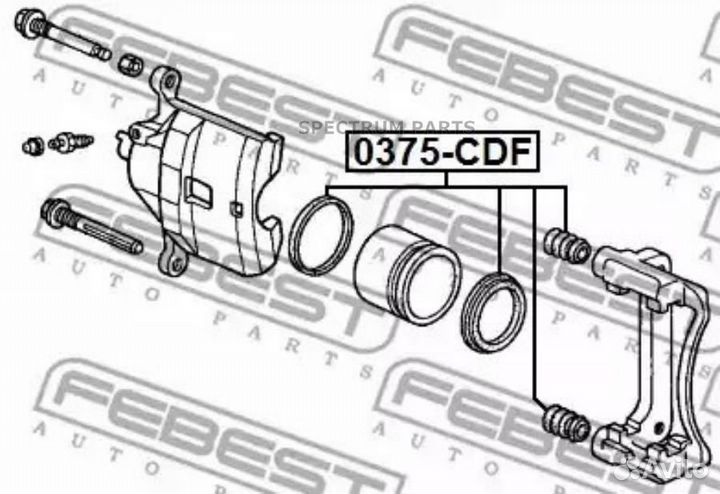Ремкомплект тормозного суппорта перед прав/лев feb
