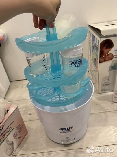 Стерилизатор avent + бутылочки + накладки