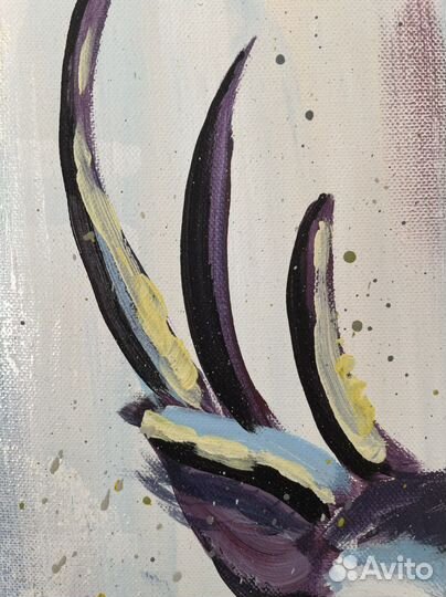 Картина интерельная олень на холсте подарок